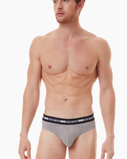 Minerva Sporties Γκρι / Μαύρο Ανδρικό Slip 2τμχ 96-29403