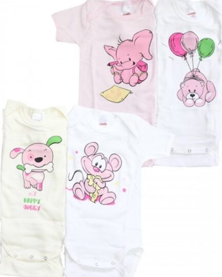 Minerva Βρεφικά Φορμάκια Κοντομάνικα 4 τμχ 30622