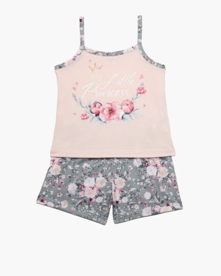 Minerva Roses Παιδική Πιτζάμα με ραντάκι 90-61961