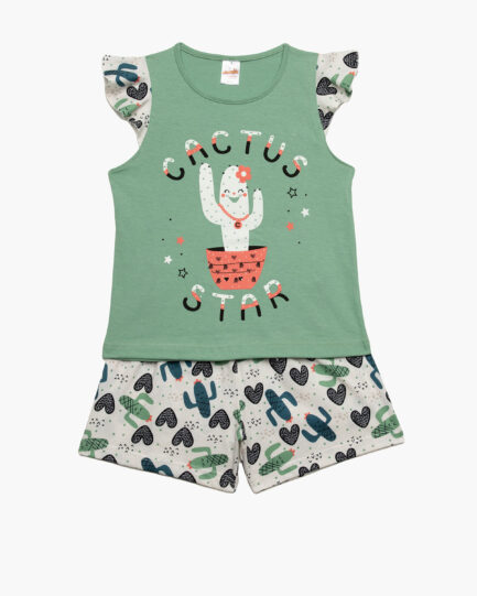 Minerva Cactus Αμάνικη Κοντομάνικη Παιδική Πιτζάμα 90-61962