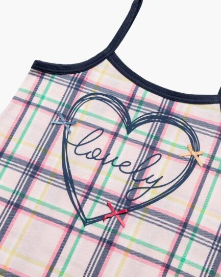 Minerva Παιδικό κοριτσίστικο νυχτικό με ραντάκι Lovely 90-61963