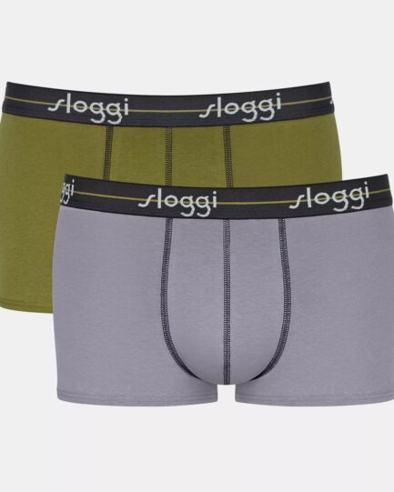 Sloggi Ανδρικό Μποξεράκι Start Hipster Σετ 2 τεμαχίων Γκρι/Λαδί 10206968