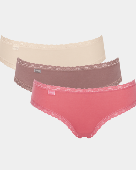 Sloggi Βαμβακερά εσώρουχα Hipster 24/7 Weekend Σετ 3 τεμαχίων 10198269