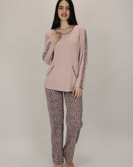 Billy’s Fashion Γυναικείο Σετ Πιτζάμας Ροζ 23549