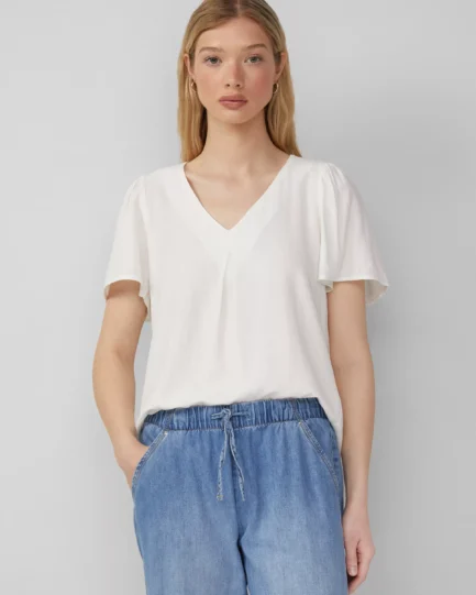 s.Oliver Feminine short sleeve blouse made from viscose 2163525
