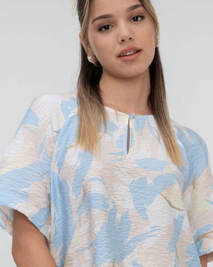 s.Oliver Women’s Light Blue Shirt from a textured linen blend 2163676