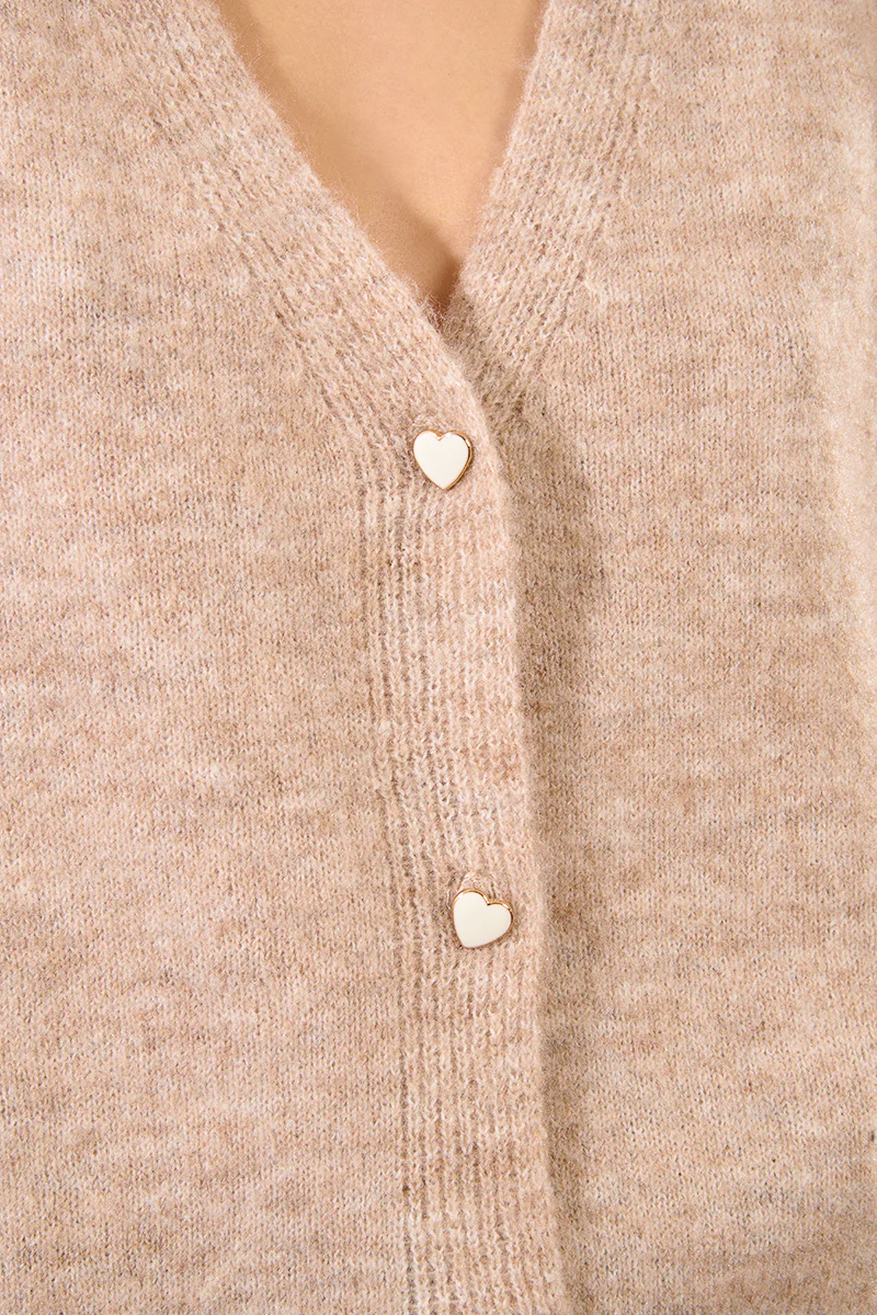 Molly Bracken Beige Knitted Cardigan LA1423DN - Image 2