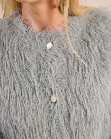 Molly Bracken Grey Soft Knitted Cardigan LA1818DH