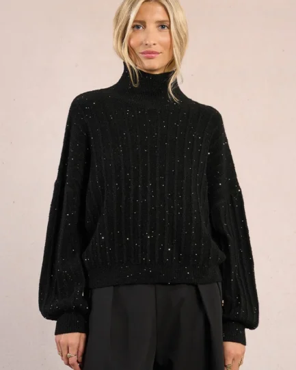 Molly Bracken High-neck Knitted Sweater T1662DN