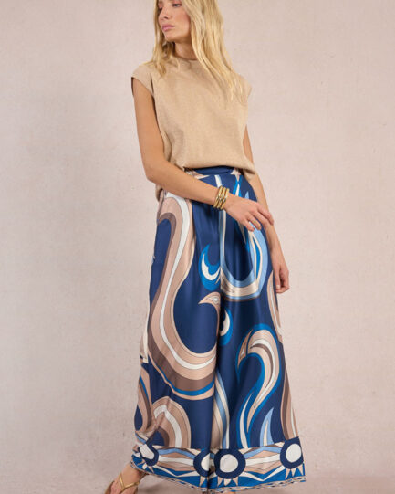 Molly Bracken Printed wide-leg trousers G956EP