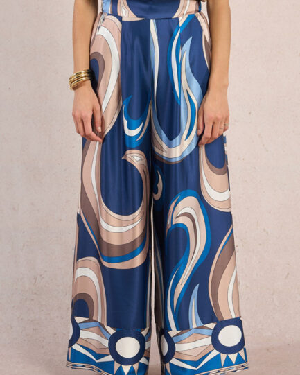 Molly Bracken Printed wide-leg trousers G956EP