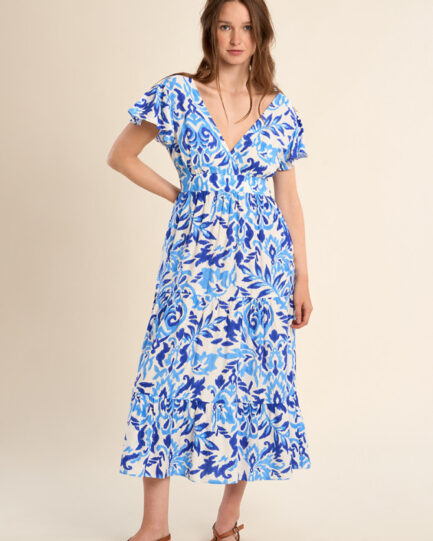 Molly Bracken Short long printed dress T2157EE