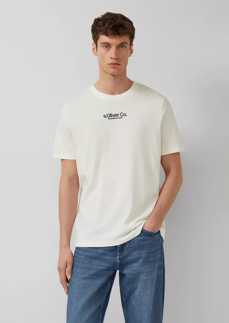 S Oliver T-shirt with crew neck and logo print 2173612 - Image 4