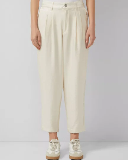 s.Oliver Barrel-leg Pants Shiny Satin 2176789