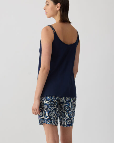Minerva Boheme Sleeveless Strappy Women’s Pyjama Sets with Long Shorts 53212