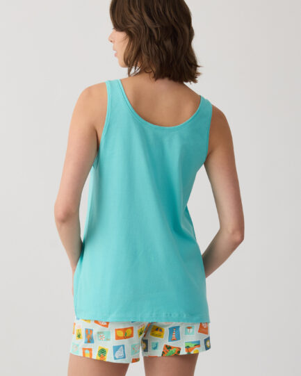 Minerva Carte Postale Short Sleeve Women’s Pyjama Set 53217