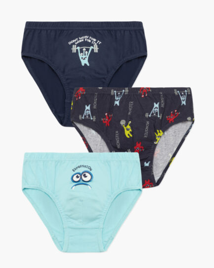 Minerva Monster Boys’ / Teen’s Briefs 3pcs 42625