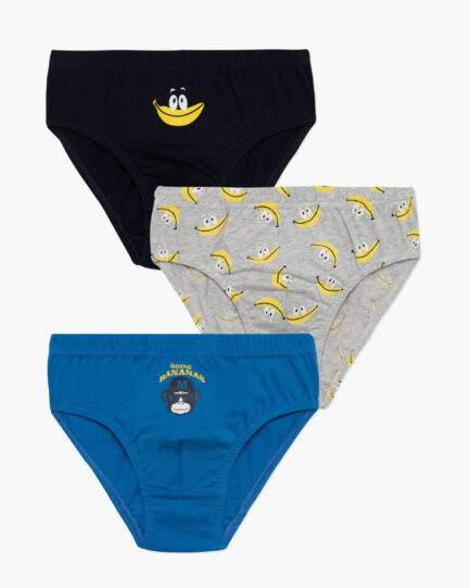 Minerva Bananas Boys’ / Teen’s Briefs 3pcs 42677