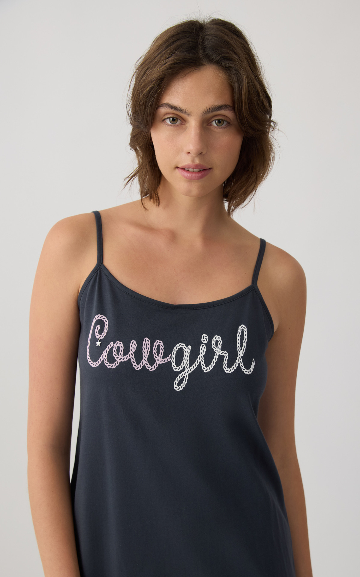 Minerva Cowgirl Γυναικεία Αμάνικη Μπριτέλα Νυχτικιά 53241 - Image 2