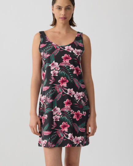 Minerva Exotic Floral Γυναικεία Αμάνικη Μπριτέλα Νυχτικιά 53253